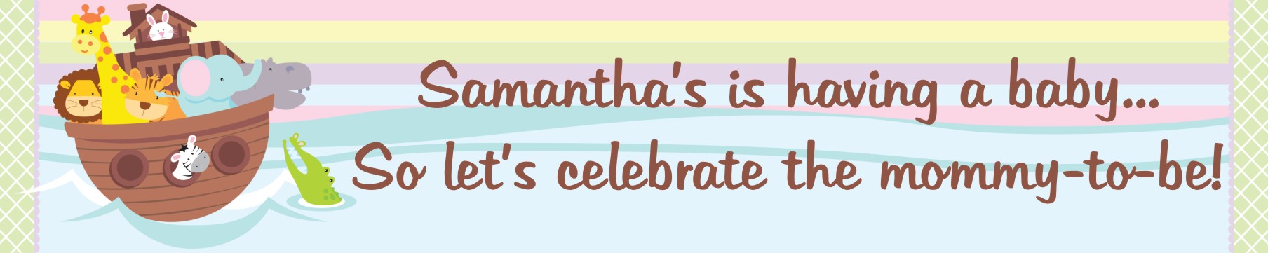 Noah's Ark - Personalized Baby Shower Banners