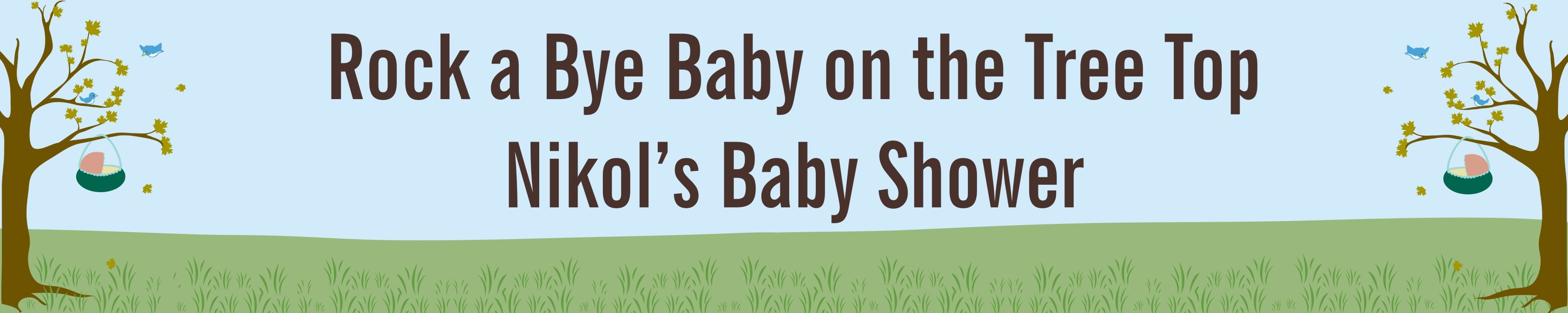 Nursery Rhyme - Rock a Bye Baby - Personalized Baby Shower Banners