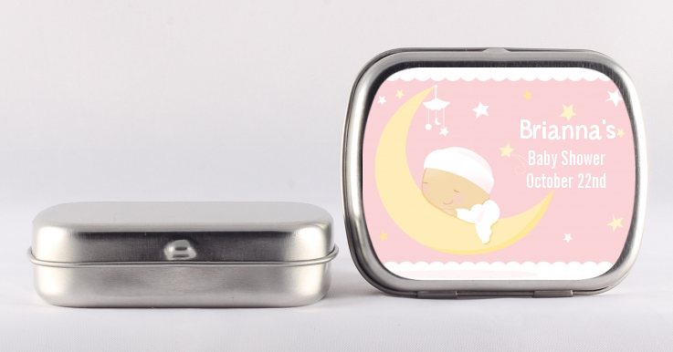 Over The Moon Girl - Personalized Baby Shower Mint Tins