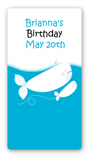 Whale Of A Good Time - Custom Rectangle Birthday Party Sticker/Labels