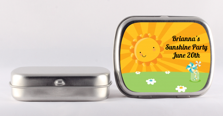 You Are My Sunshine - Personalized Birthday Party Mint Tins