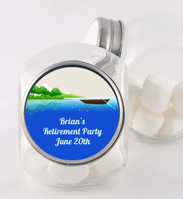 Gone Fishing Retirement Party Candy Jars