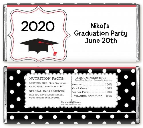 word template for personalized 2018 graduation candy bar wrapper