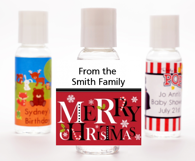 Merry Christmas Christmas hand sanitizer favors