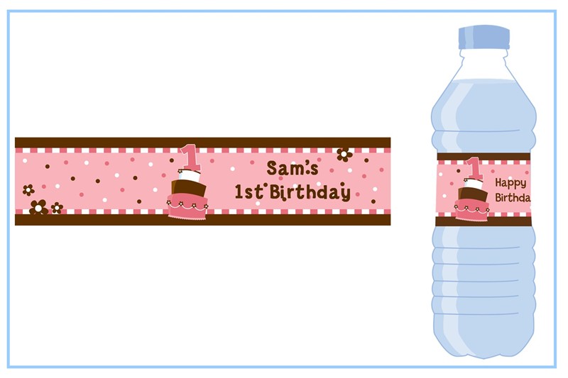 20 MINNIE MOUSE BIRTHDAY PARTY FAVORS WATER BOTTLE LABELS ~ PERSONALIZED