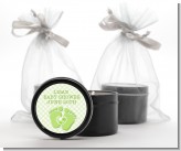 Baby Feet Baby Green - Baby Shower Black Candle Tin Favors