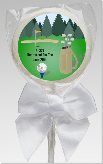 Golf - Personalized Retirement Party Lollipop Favors