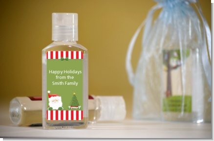 Santa Claus Baby Shower hand sanitizer favors