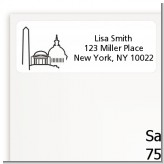 Washington DC Skyline - Bridal Shower Return Address Labels