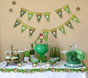 St. Patricks Day Printable Set - Candles and Favors