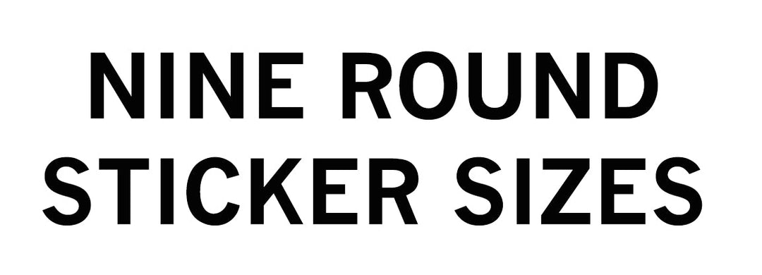 Infographic for our round sticker sizes