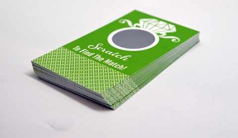 Engagement Ring Green - Bridal Shower Scratch Off Tickets