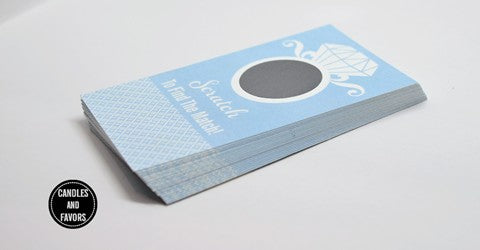 Engagement Ring Light Blue - Bridal Shower Scratch Off Tickets