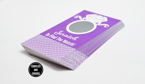 Engagement Ring Orchid - Bridal Shower Scratch Off Tickets