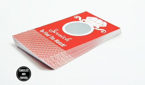Engagement Ring Red - Bridal Shower Scratch Off Tickets
