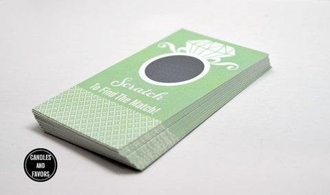 Engagement Ring Sea Foam - Bridal Shower Scratch Off Tickets