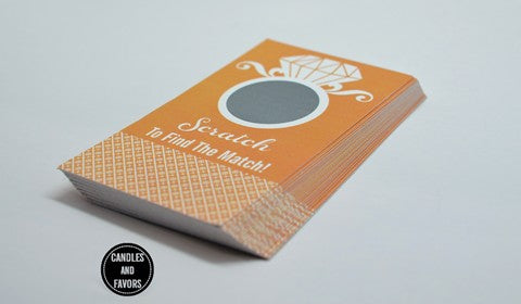 Engagement Ring Sherbert - Bridal Shower Scratch Off Tickets