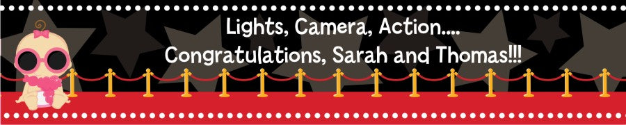 A Star Is Born!® Hollywood - Personalized Baby Shower Banners