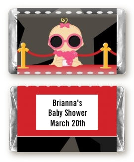 A Star Is Born!® Hollywood - Personalized Baby Shower Mini Candy Bar Wrappers