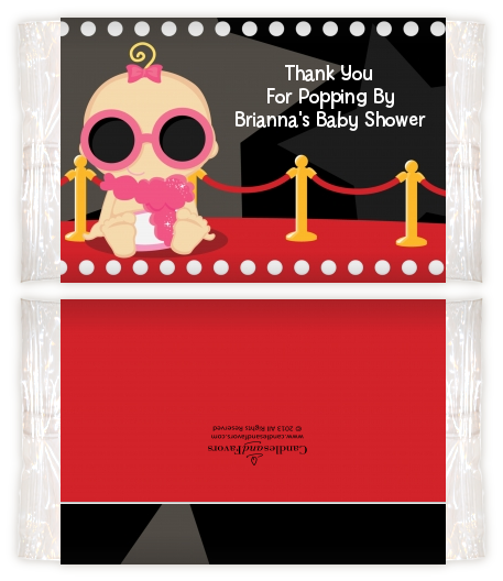A Star Is Born!® Hollywood - Personalized Popcorn Wrapper Baby Shower Favors