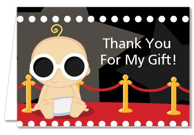 A Star Is Born!® Hollywood - Baby Shower Thank You Cards