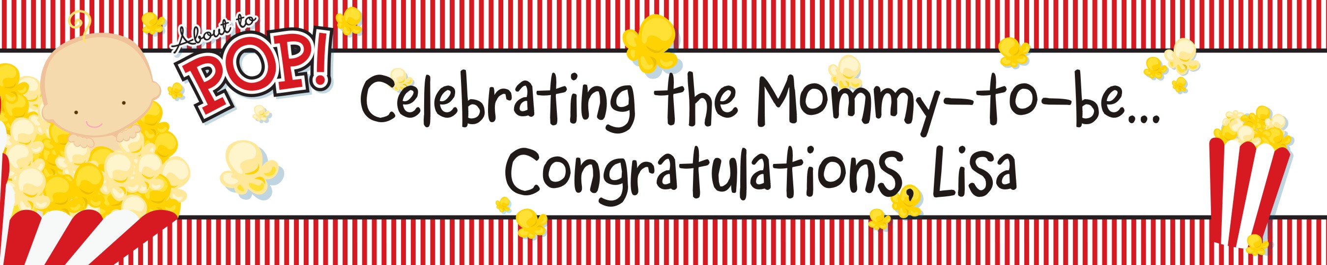 About To Pop - Personalized Baby Shower Banners