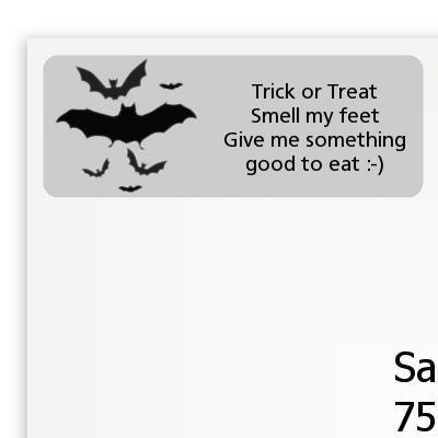Bats - Halloween Return Address Labels