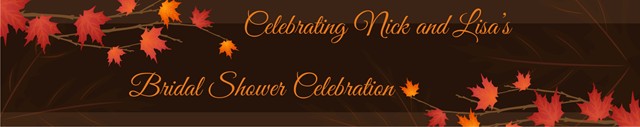 Autumn Leaves - Personalized Bridal Shower Banners