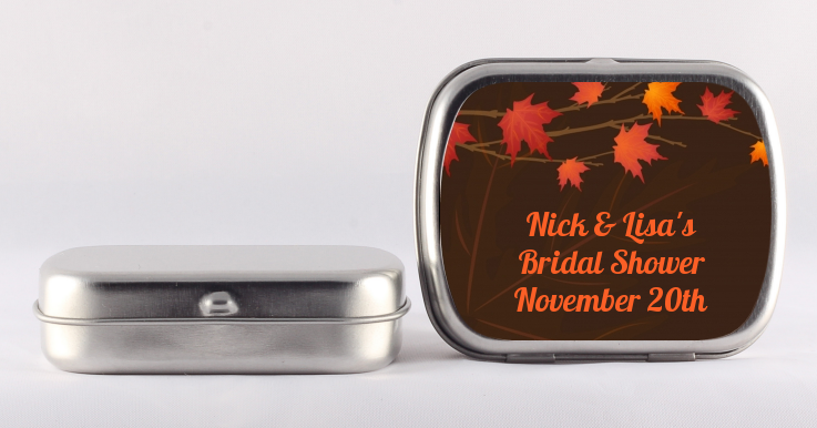 Autumn Leaves - Personalized Bridal Shower Mint Tins