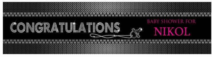 Baby Bling - Personalized Baby Shower Banners