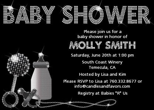 Baby Bling - Baby Shower Invitations