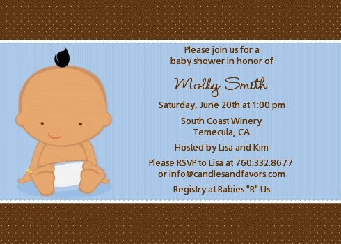 Baby Boy Hispanic - Baby Shower Invitations