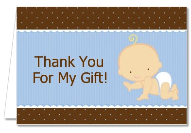 Baby Boy Caucasian - Baby Shower Thank You Cards