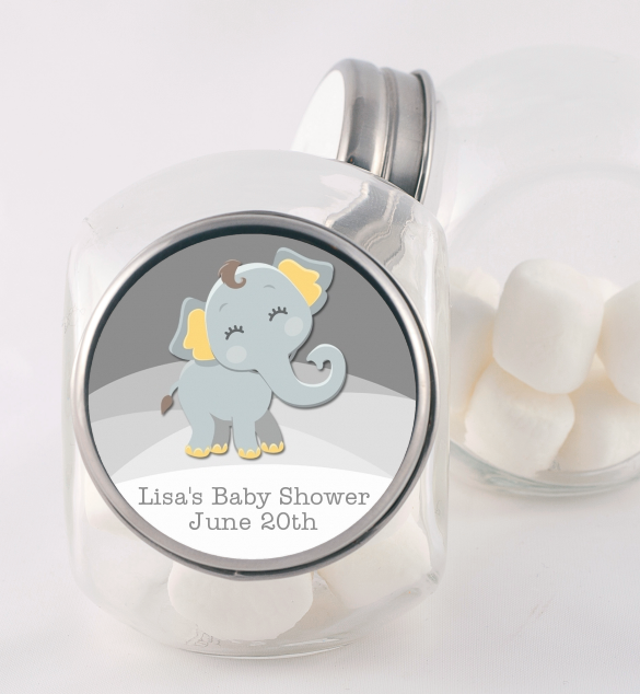 Baby Elephant - Personalized Baby Shower Candy Jar