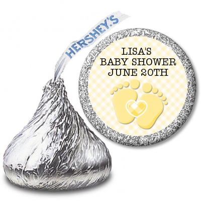 Baby Feet Neutral - Hershey Kiss Baby Shower Sticker Labels