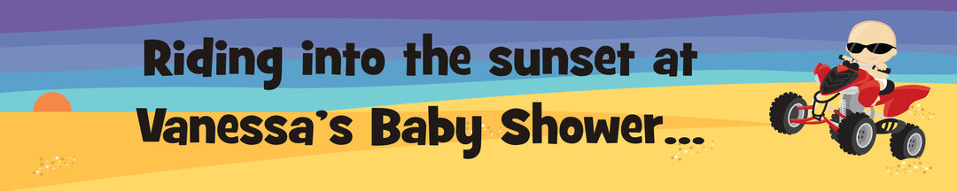 Baby On A Quad - Personalized Baby Shower Banners