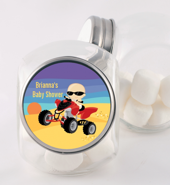 Baby On A Quad - Personalized Baby Shower Candy Jar
