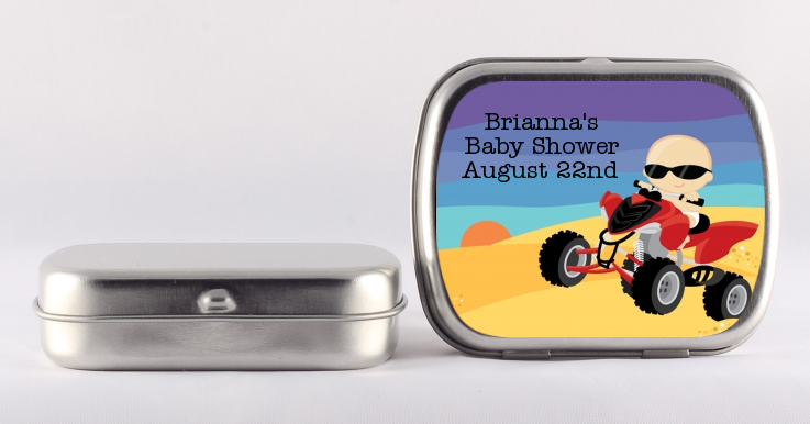 Baby On A Quad - Personalized Baby Shower Mint Tins