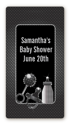 Baby Bling - Custom Rectangle Baby Shower Sticker/Labels