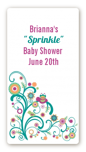 Baby Sprinkle - Custom Rectangle Baby Shower Sticker/Labels
