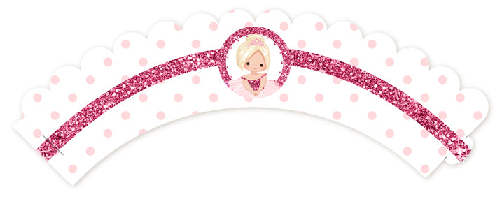 Ballerina - Birthday Party Cupcake Wrappers