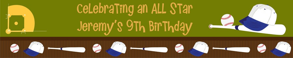 Baseball - Personalized Birthday Party Banners