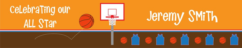 Basketball - Personalized Birthday Party Banners