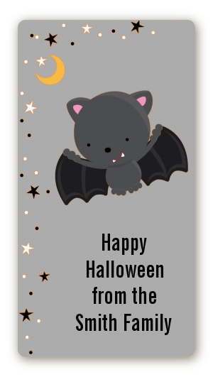 Bat - Custom Rectangle Halloween Sticker/Labels