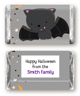 Bat - Personalized Halloween Mini Candy Bar Wrappers