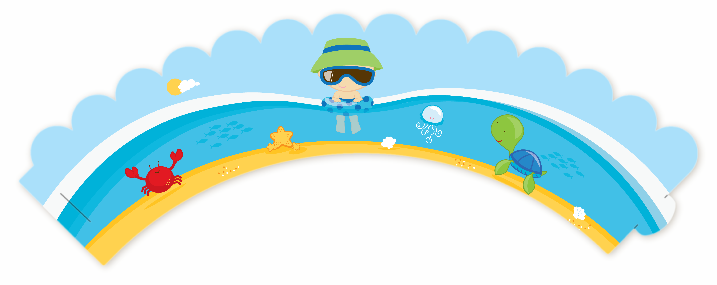 Beach Boy - Birthday Party Cupcake Wrappers