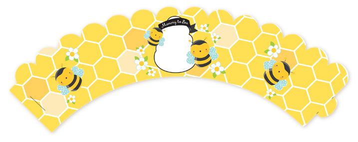 Mommy To Bee - Baby Shower Cupcake Wrappers