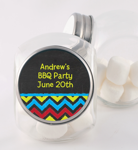 Birthday Boy Chalk Inspired - Personalized Birthday Party Candy Jar