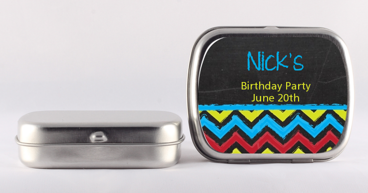 Birthday Boy Chalk Inspired - Personalized Birthday Party Mint Tins