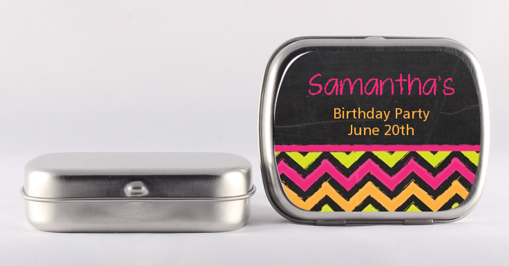 Birthday Girl Chalk Inspired - Personalized Birthday Party Mint Tins